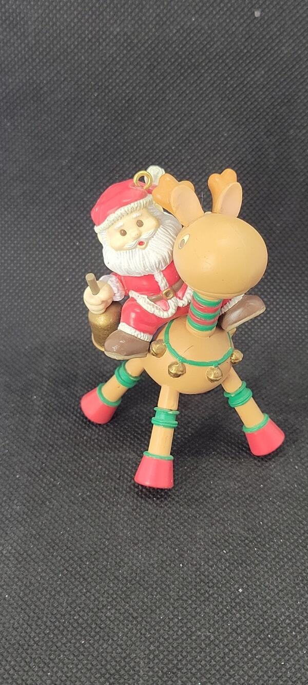 RARE 1993 Matrix Christmas Tradition, Santa on Reindeer Collectible Ornament